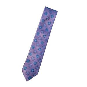 Canali 100% Silk Pink and Blue Medallion Tie